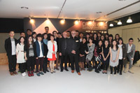 Graduates and guests at the opening ceremony of the Bachelor of Design (Visual Communication Design) Graduation Exhibition themed "Cross Over"